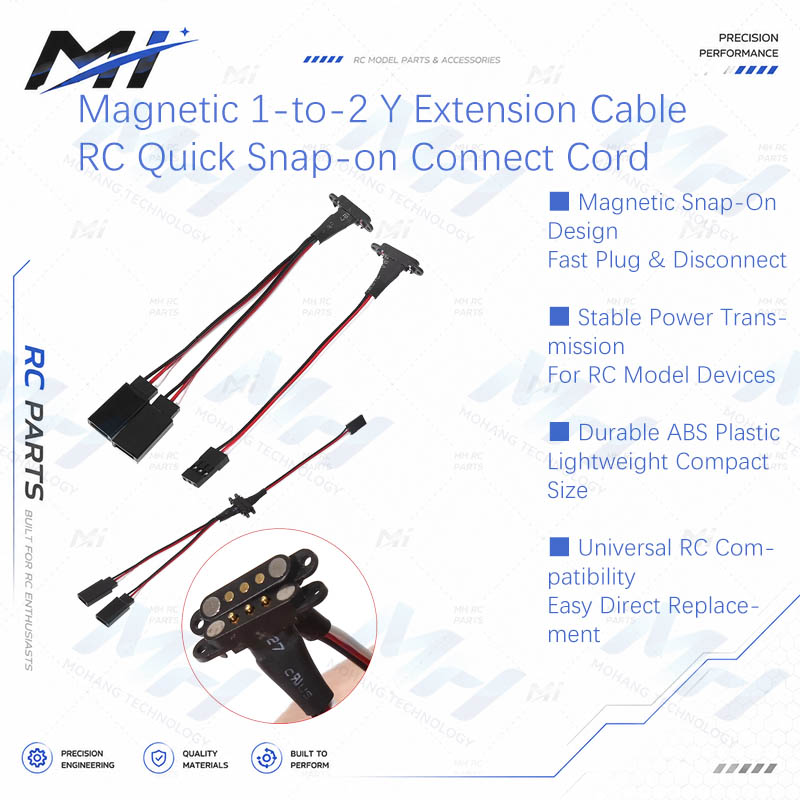Drone Rc Remote - Magnetic 1-to-2 Y Extension Cable JR