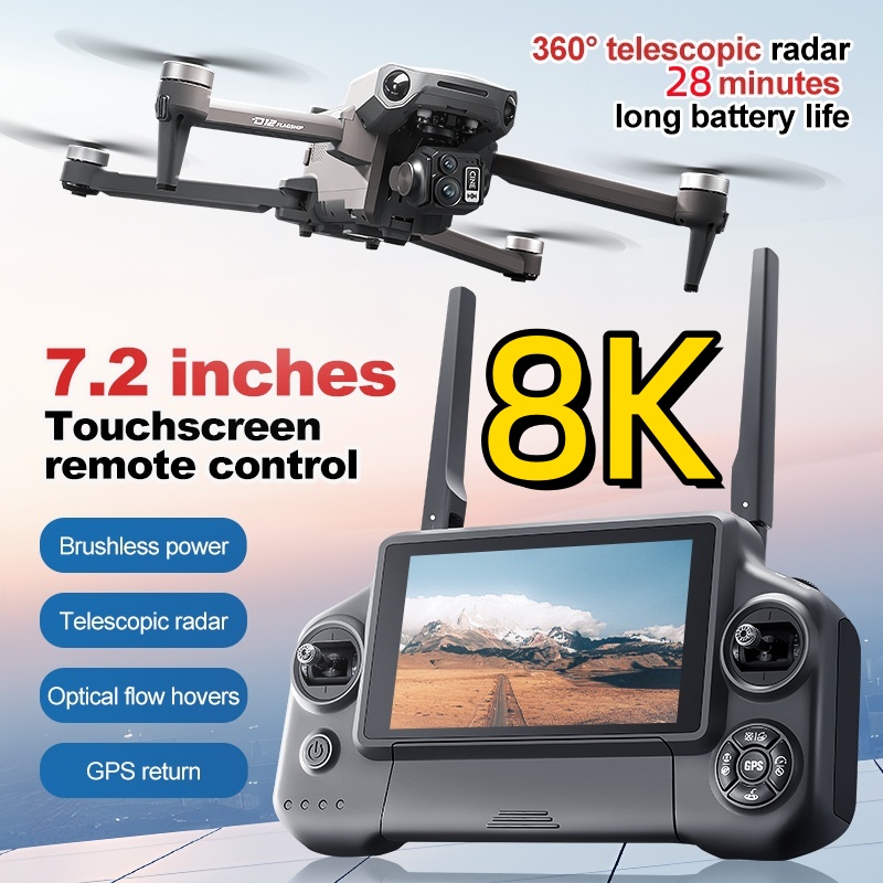 8K 3 Axis Gimbal Brushless 7.2 - Drone Rc Gps 评论和价格