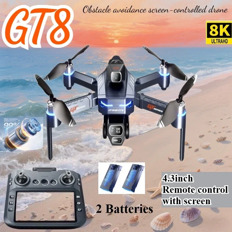 Drone 4K HD GT8 Camera Obstacl - Drone Gt8 Rc 评论和价格