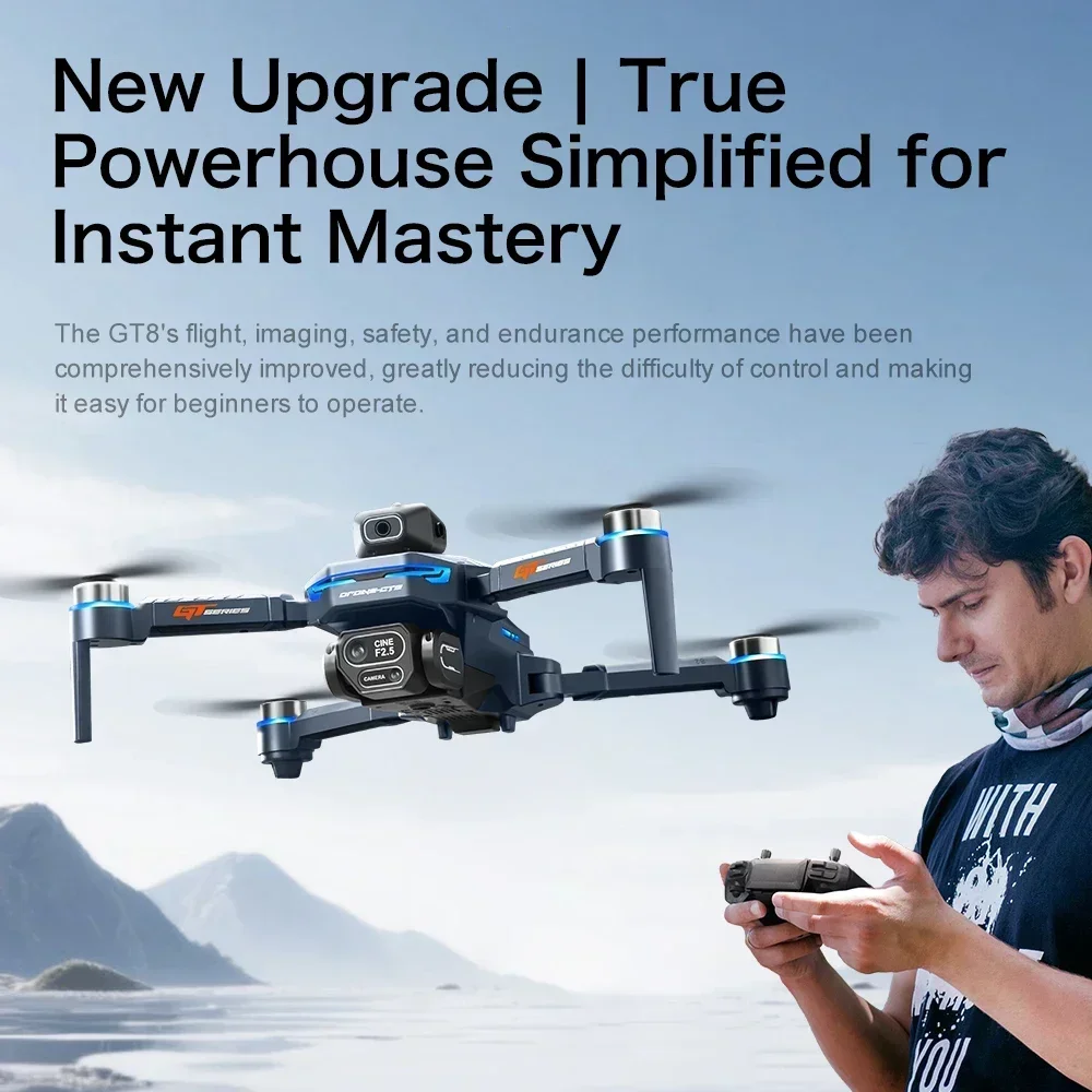 Drone 4K HD GT8 Camera Obstacl - Drone Gt8 Rc 评论和价格