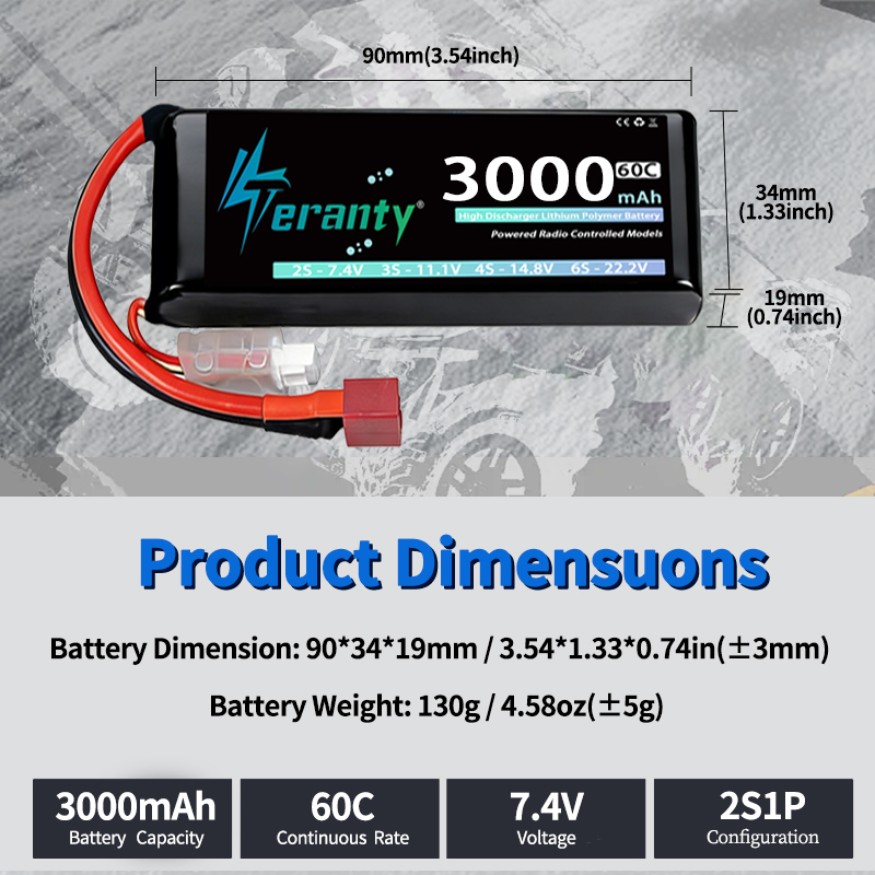 TERANTY 2S 3000mAh Lipo Batter - Drone Rc Board 评论和价格
