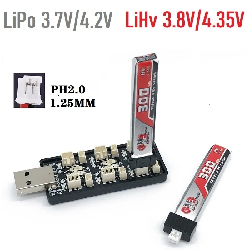 6CH USB 1S LiPo/LiHv 3.7V/4.2V - Drone Rc Ufo 评论和价格