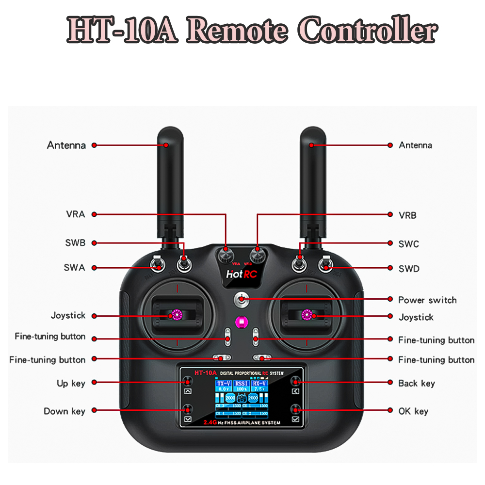 Hotrc HT-10A 2.4G 10CH Transmi - Drone Rc Car 评论和价格